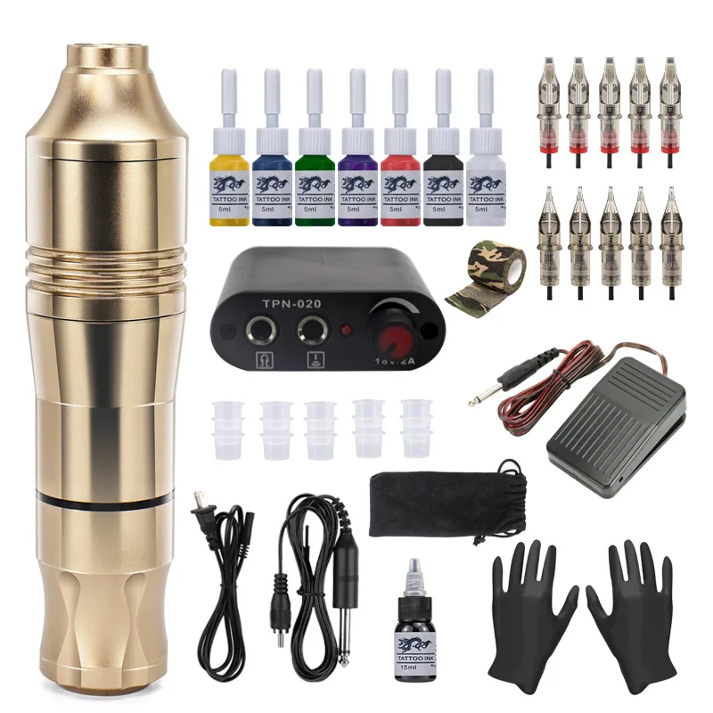 Power Supply New Tattoo Kit Tatoo Pen Rotary Tattoo Machine Full Kit Professional Tattoo Pen Set