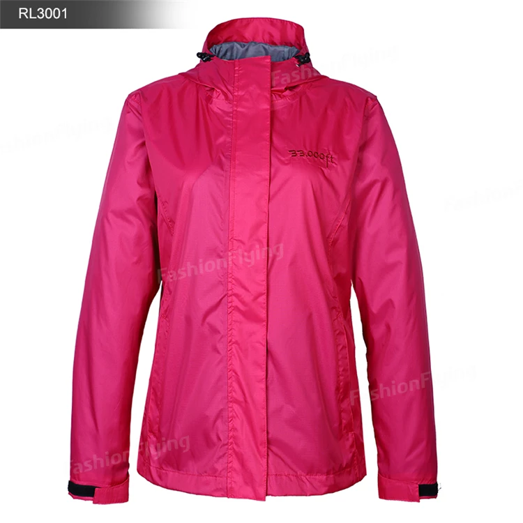 Packable Rain Jacket Women Lightweight Waterproof Raincoat With Hood Cycling Bike Jacket