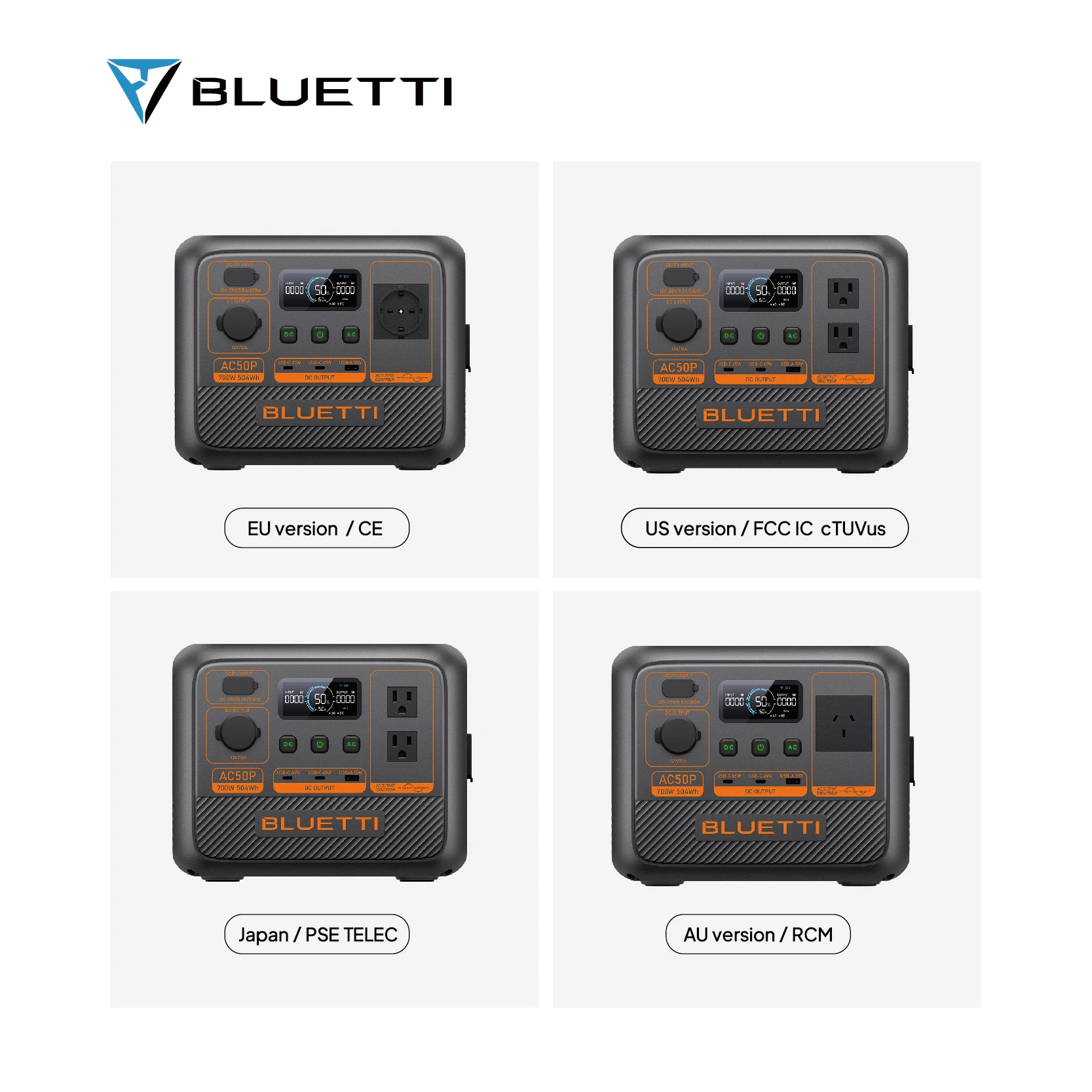 Bluetti 700W Backup Portable Generator AC50P Solar Power Station Inverter UPS Li-on Battery Power Supply Powerhouse Charged