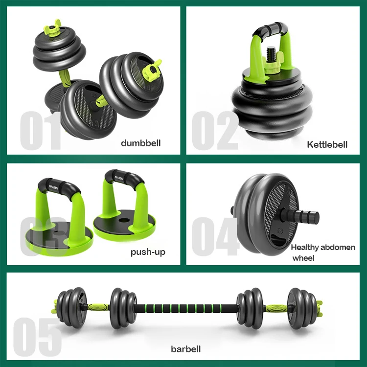 Household Weights Gym Fitness Equipment Kettlebell 40kg Free Weights Dumbbell Adjustable And Barbell Set For Body Building