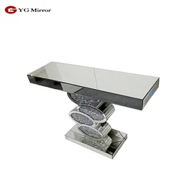 YGJS0461 LED living room furniture Chinese Factory vanity makeup table with lighted mirror design Mirror Console Table