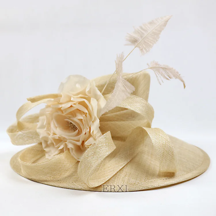 Best Sinamay Fascinator Perfect Wedding Hat Unique Derby Party Hat Fashion Church Hats With Clip Fascinators for Women