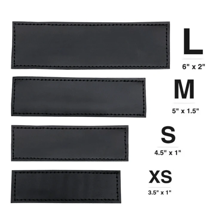 High Quality Leather Dog Vest Patches Hook Loop Patches Waterproof Blank Leather Patches