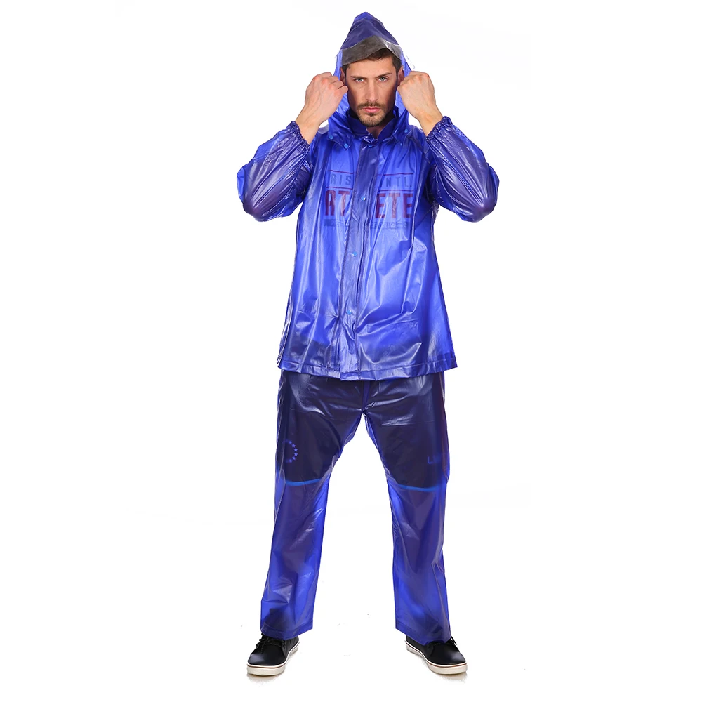 Customize Welcomed Rainsuit Colored Women Transparent Rainwear Pvc Raincoat