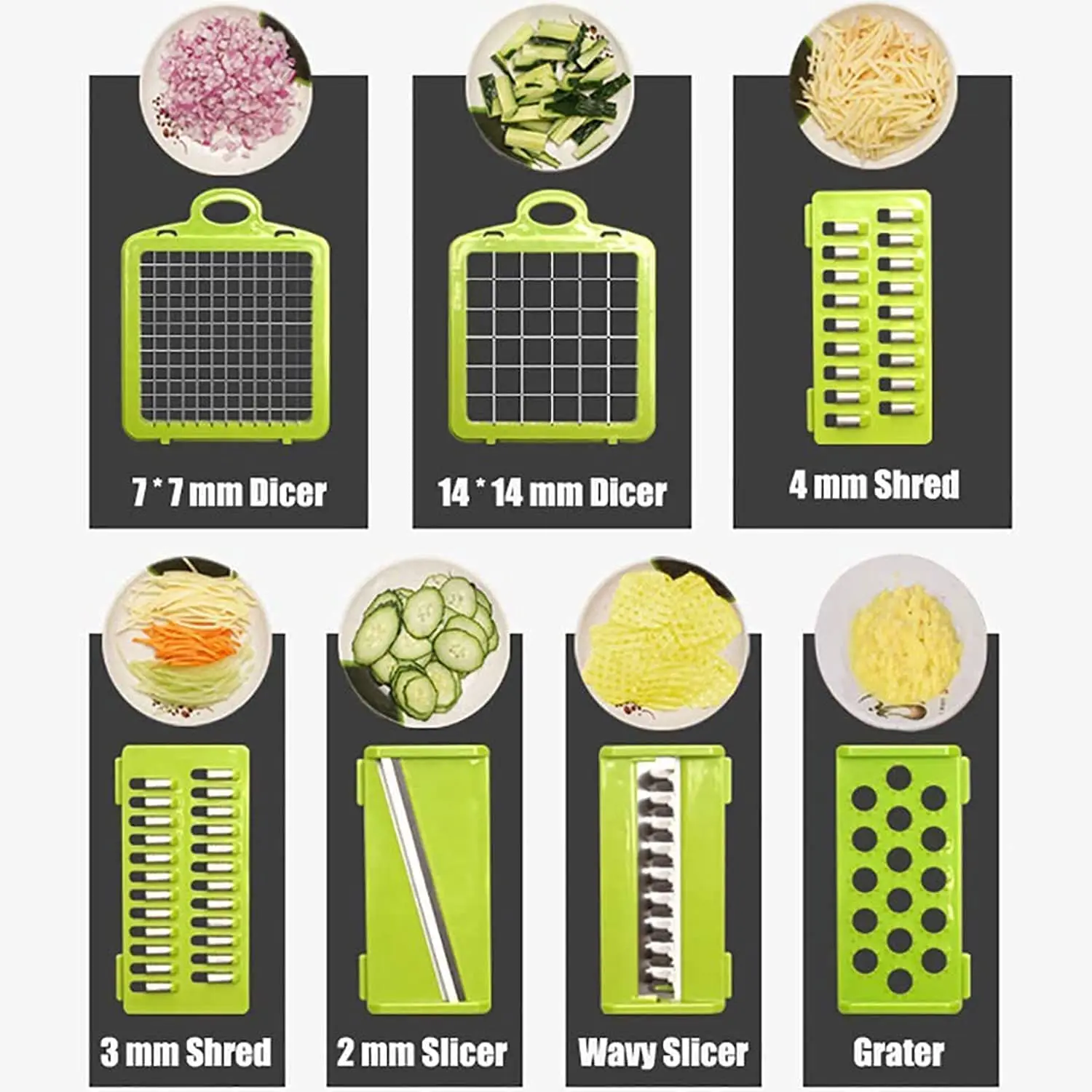 12 In 1 Fruit Grater Mandoline Slicer Manual Vegetable Chopper Cutter