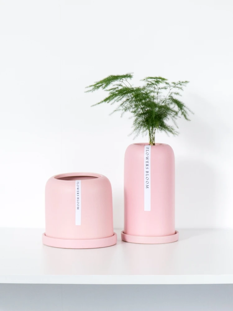 Nordic Ins Style Cheap Ceramic Flower Pots Indoor Matte Long Flowerpot