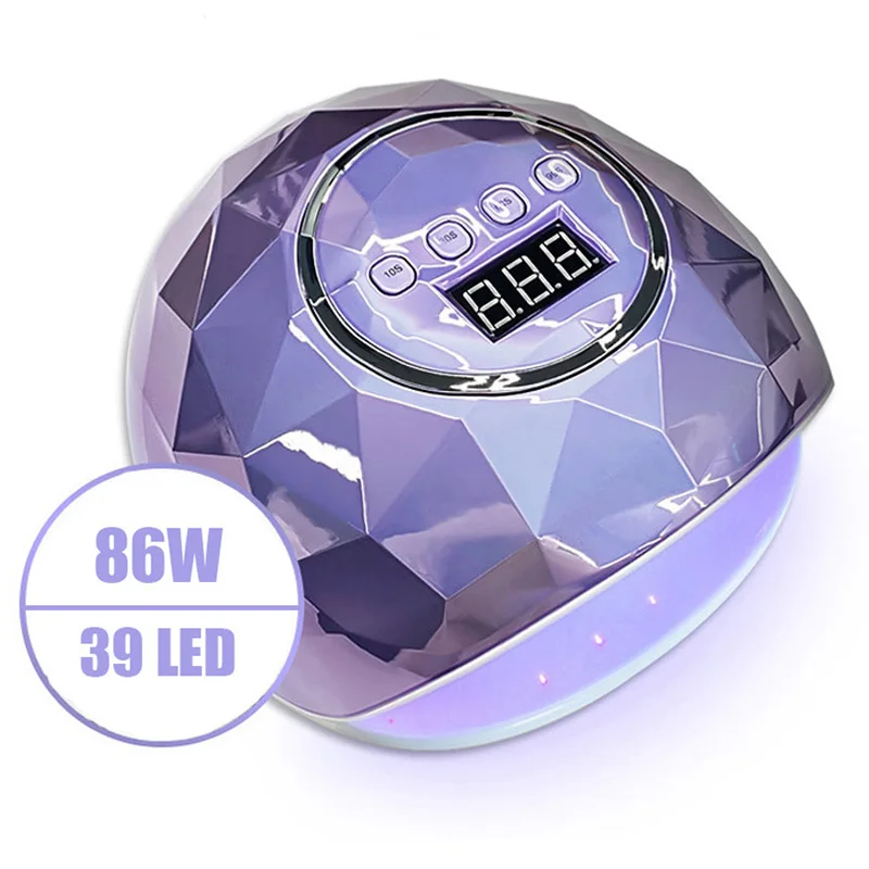 УФ-лампа для маникюра 86W LED инфракрасный датчик 39 светодиоды сушки ногтей лампа 10 Вт 30 Вт/60s/99s Маникюр отверждения таймер лак Сушилка