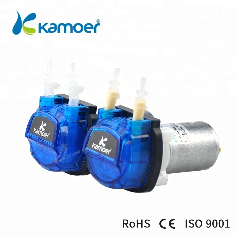 Kamoer KHS 12V 24V DC Good Quality Gear Drive Small Circulation Small Mini peristaltic liquid pump with silicone tubing
