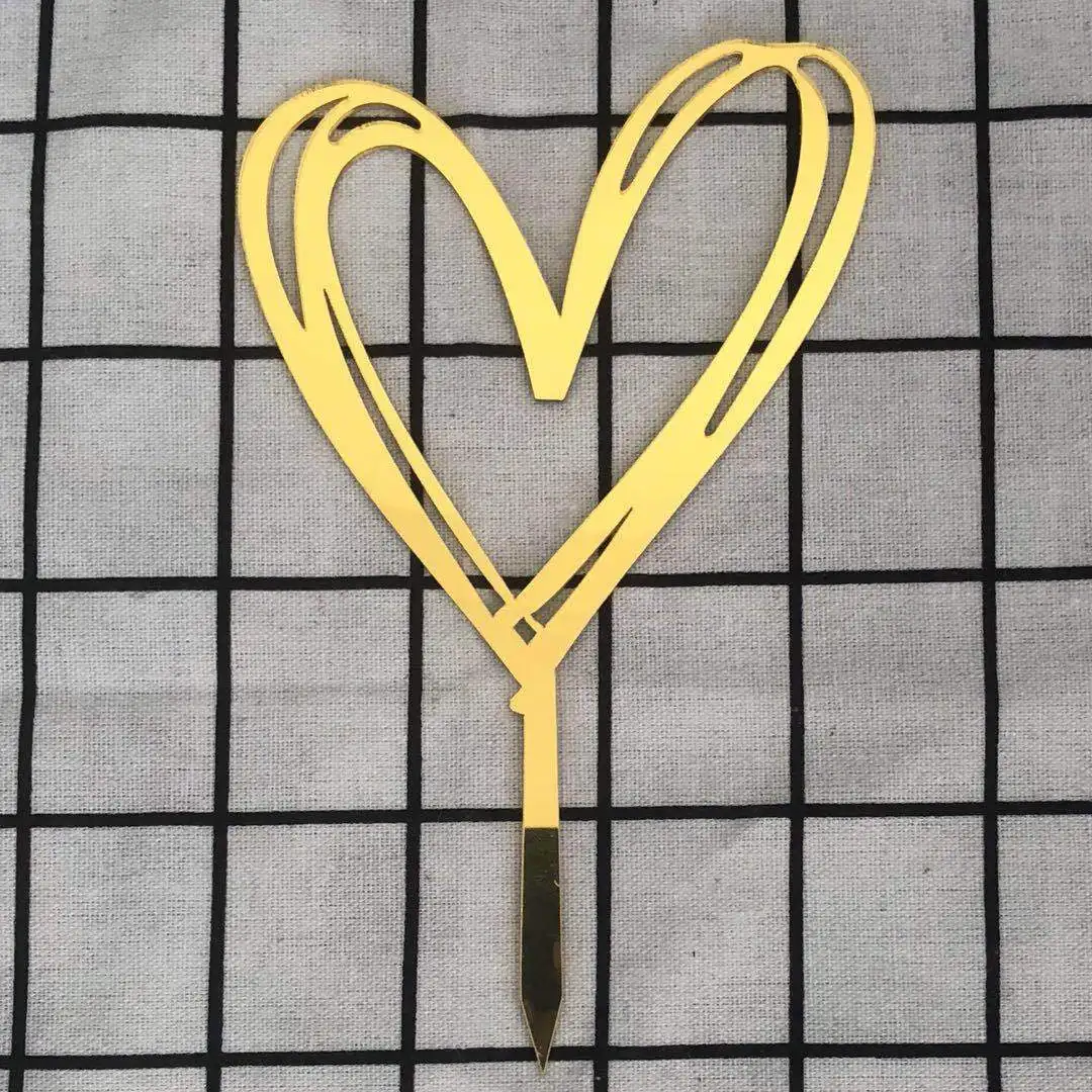 LOVE Cake Topper Acrylic Unique Creative Idea for First Party Cake Decoration