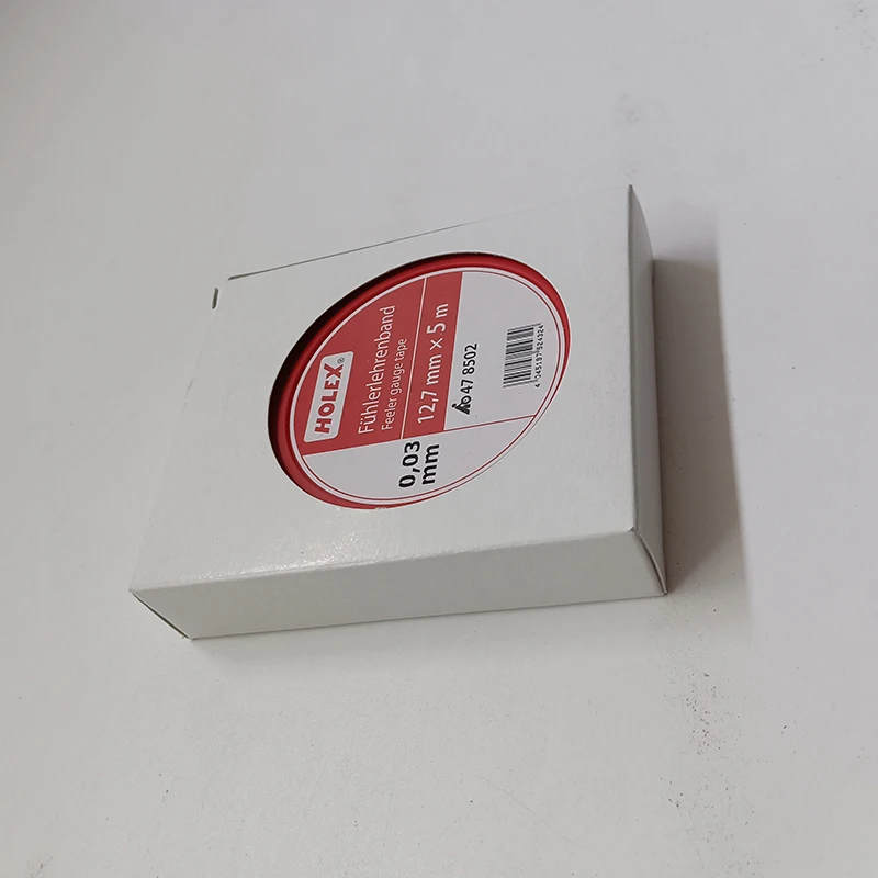 New Original Holex 12.7mm*5m Carbon Steel Feeler Gauge Shim Roll 0.03mm Thickness Metric Measurement System Plastic Model 478502
