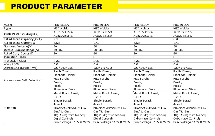 Gasless Gas Mig Mig Mag Mma Lift Tig 4 In 1 Inverter Welding Machine Metal Mig Welding Machine