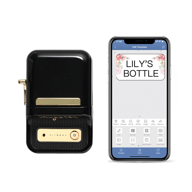 B21 Wholesale thermal label computer mini pocket  printer hologram printer sublimation printer