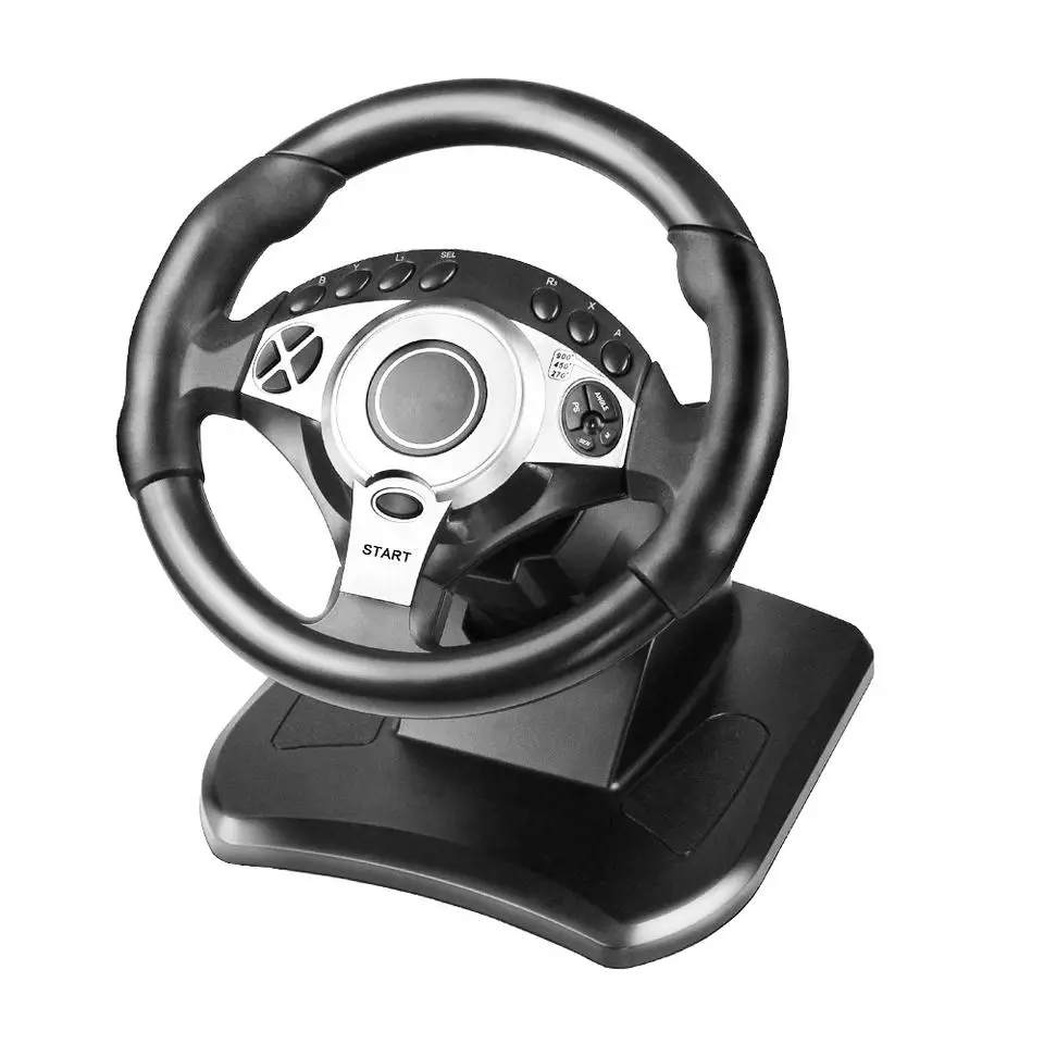 custom game R900 steering joystick sport gaming racing wheel game Support for PS3 PS2 PC