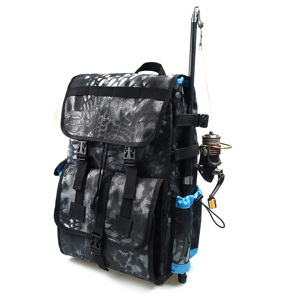 Sea fishing rod bag multi-functional tackle backpack lightweight fishing gear waterproof bag accessories