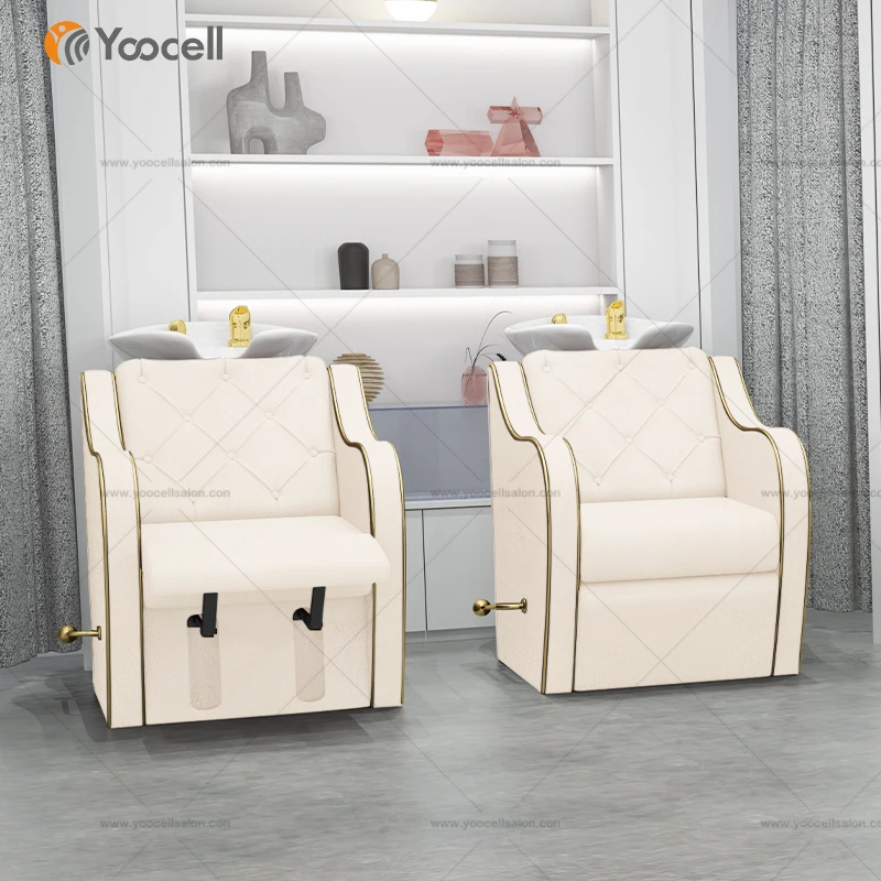  Yoocell новый дизайн горячая Распродажа крем с белым шампунем умывальники парикмахерское кресло для спинки оборудование салона красоты и