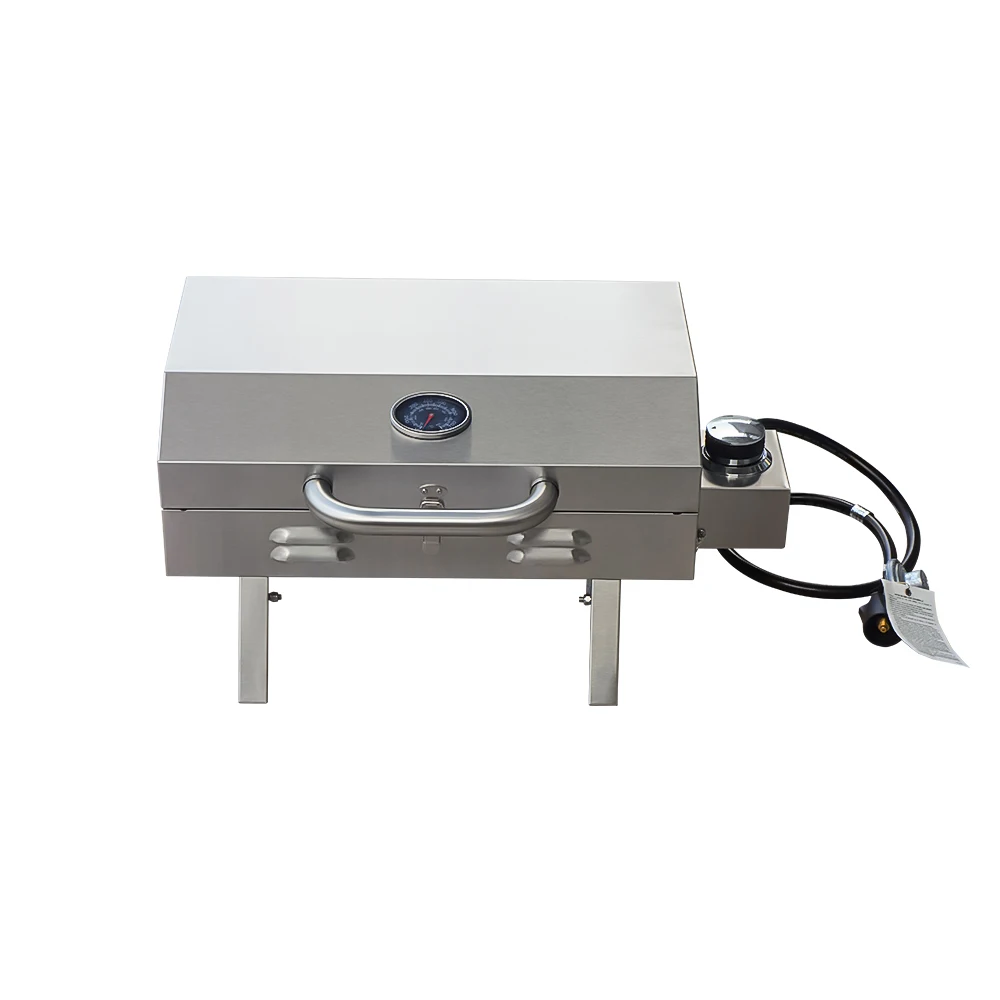 Hyxion travel 12000BTU foldable Piezoelectric ignition brown box propane valve Portable bbq  grills