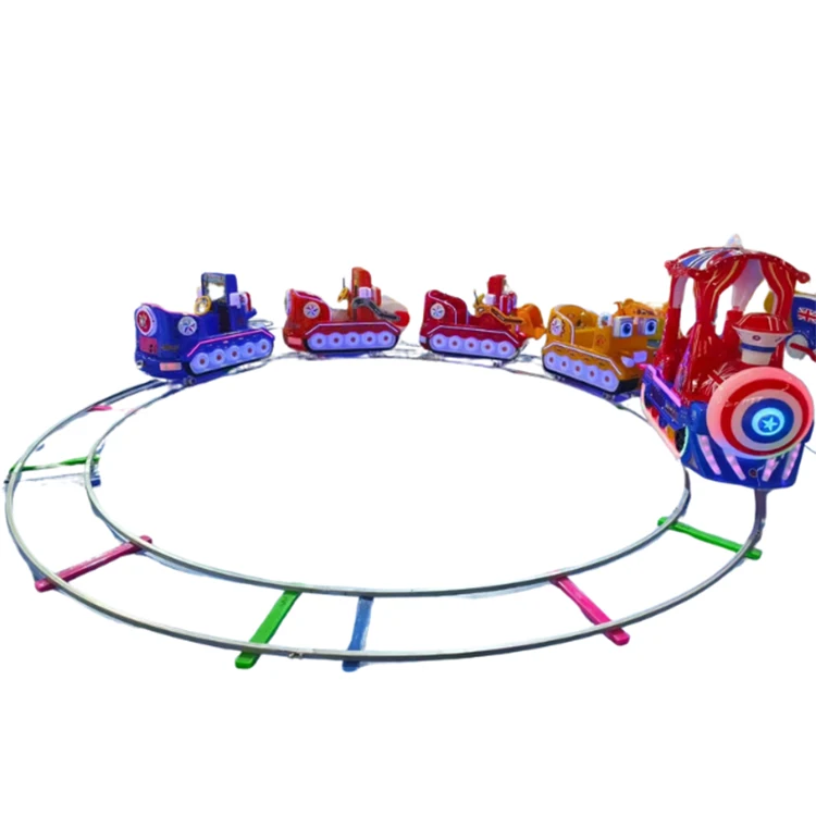 Outdoor Christmas Thomas Small Carnival Rides Electric Track Train Set For Adults