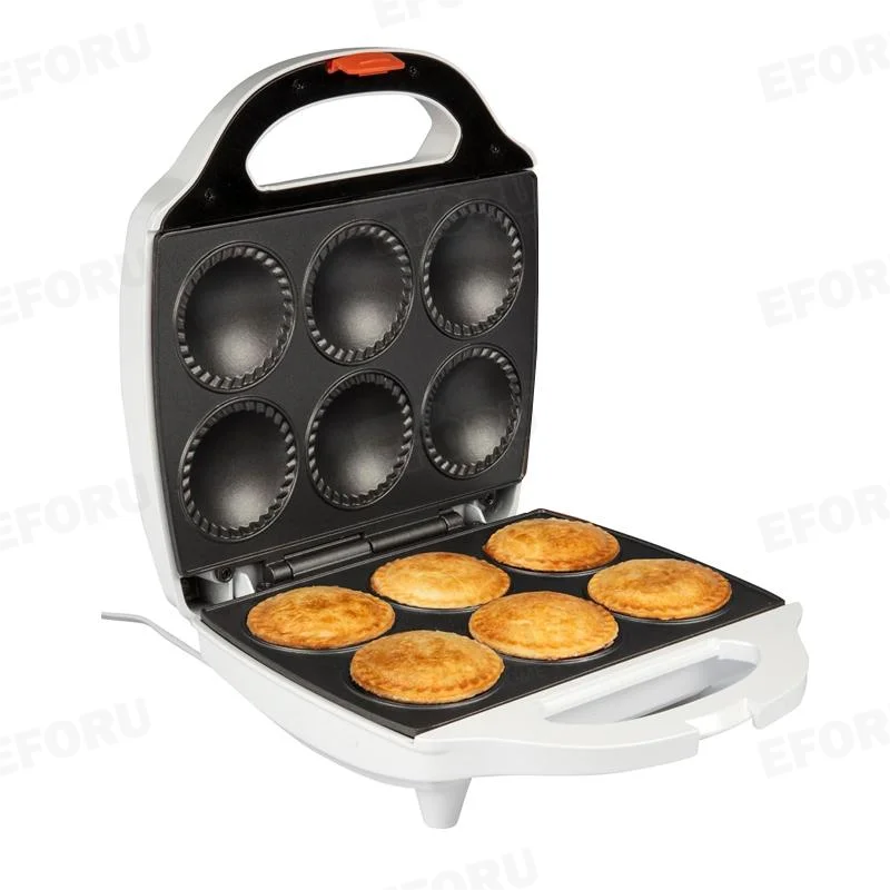 Pie Baker Cooks 6 Small Pies and Quiches Breakfast Toaster Waffle Iron Mini Pie Quiche Maker