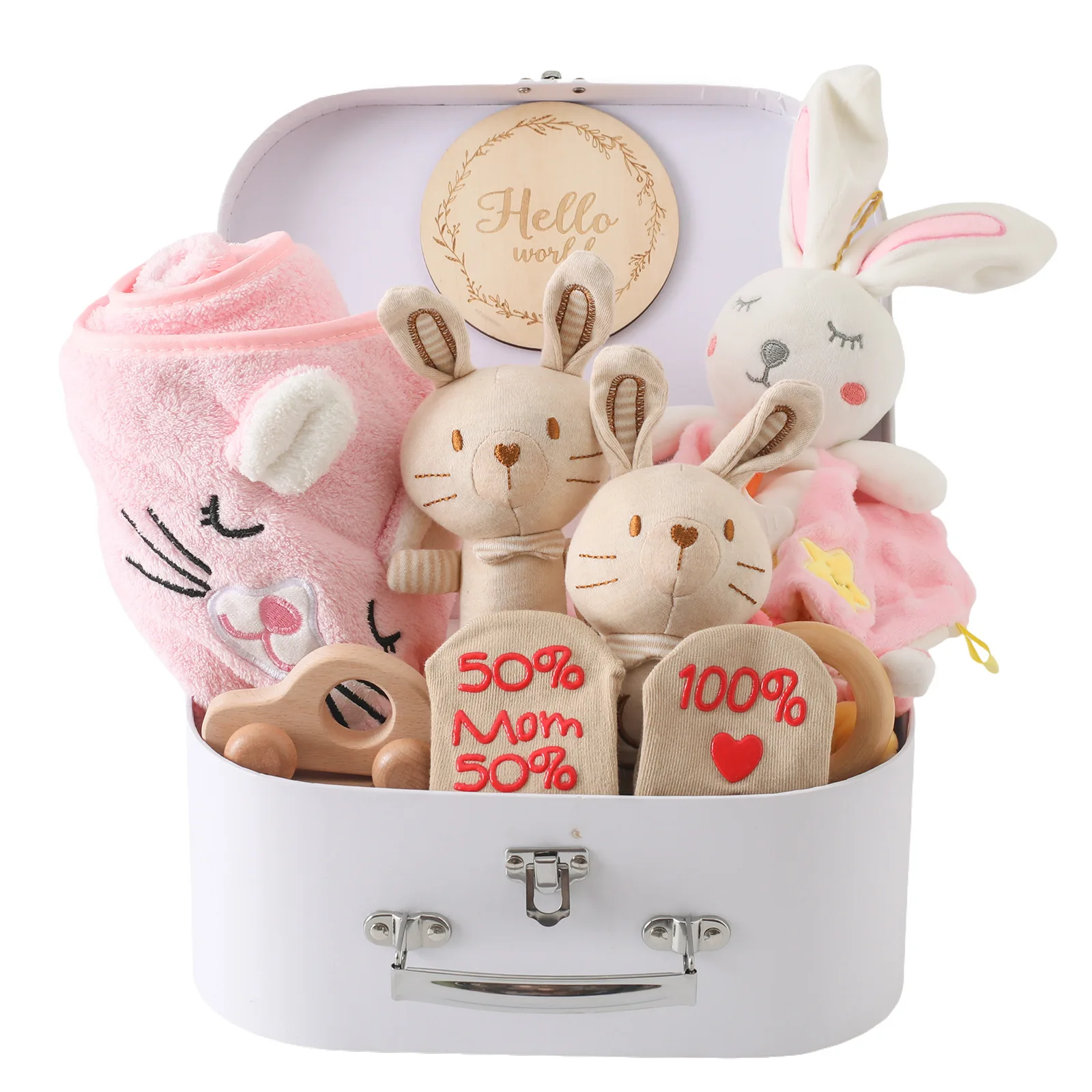 Keepsake Pacifier Clip Infant Bibs Socks Decision Coin Greeting Card Baby Shower Gifts Basket Newborn Blanket Rattle Toys