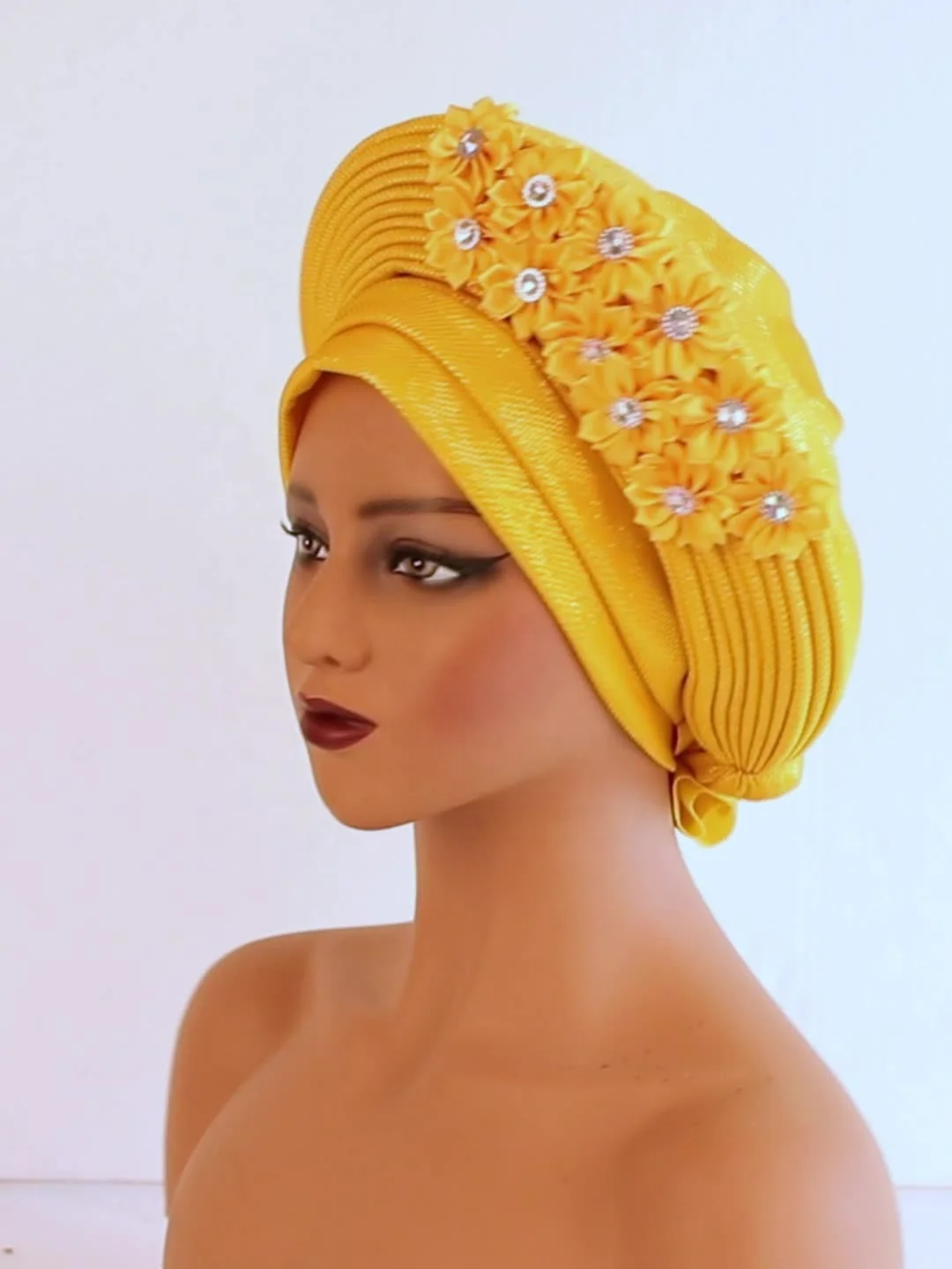 2024 New Bonnet Femme Gele Headtie Already Made Nigerian Turbans For Women African Head Wrap Fashion Cap