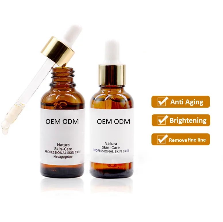 OEM factory private label 30ml High concentrate collagen peptides facial serum anti aging skin brightening face serum