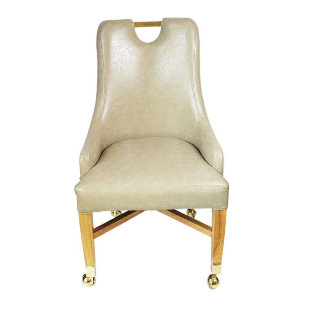 VIP Dealer/Player Game Chair heavy Duty Luxury Casino Armchair Stainless Steel Caster Wheel Poker Chair