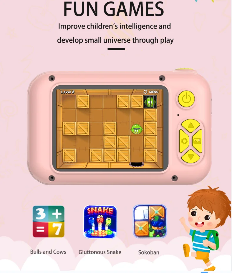 children Gift Items Boby Toys Rechargeable USB Portable Kids Camera Digital HD Video Game Mini Camera