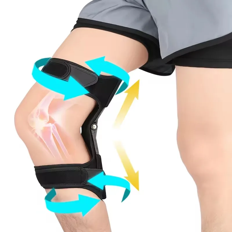 MR Knee Brace Joint Support Knee Stabilizer Pads Protective Gear Booster with Powerful Springs for weak Legs