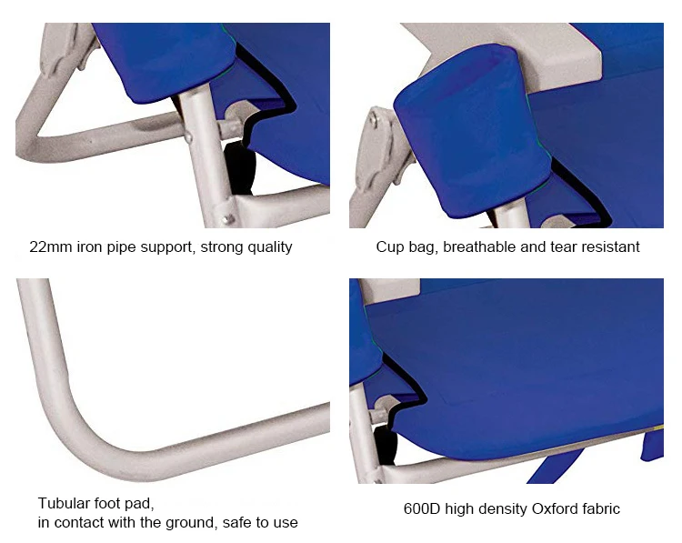 OEM Transat Chaise De Plage Aluminum Collapsible Adjustable Portable Lounge Outdoor Recliner Folding Camping Garden Beach Chairs