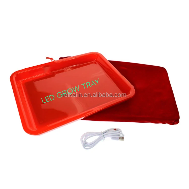 Wholesale backwood smoking weed rolling tray led glowing led tray smoking tray