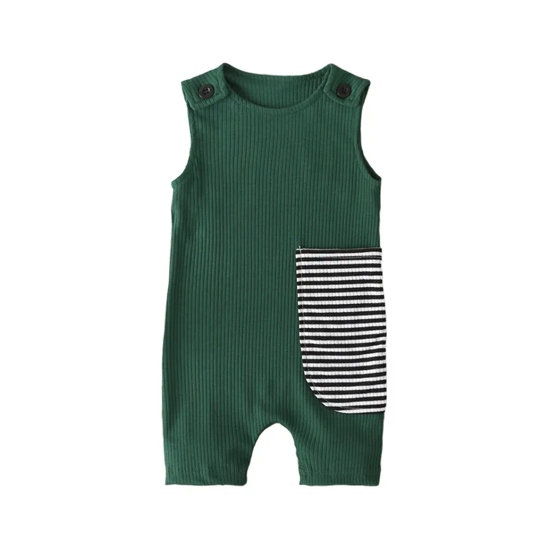 
New Baby Boys Girls Clothes Newborn Romper Infant Jumpsuit Summer Cotton Striped Patchwork Rompers Cool Shorts Babies 0-24M 