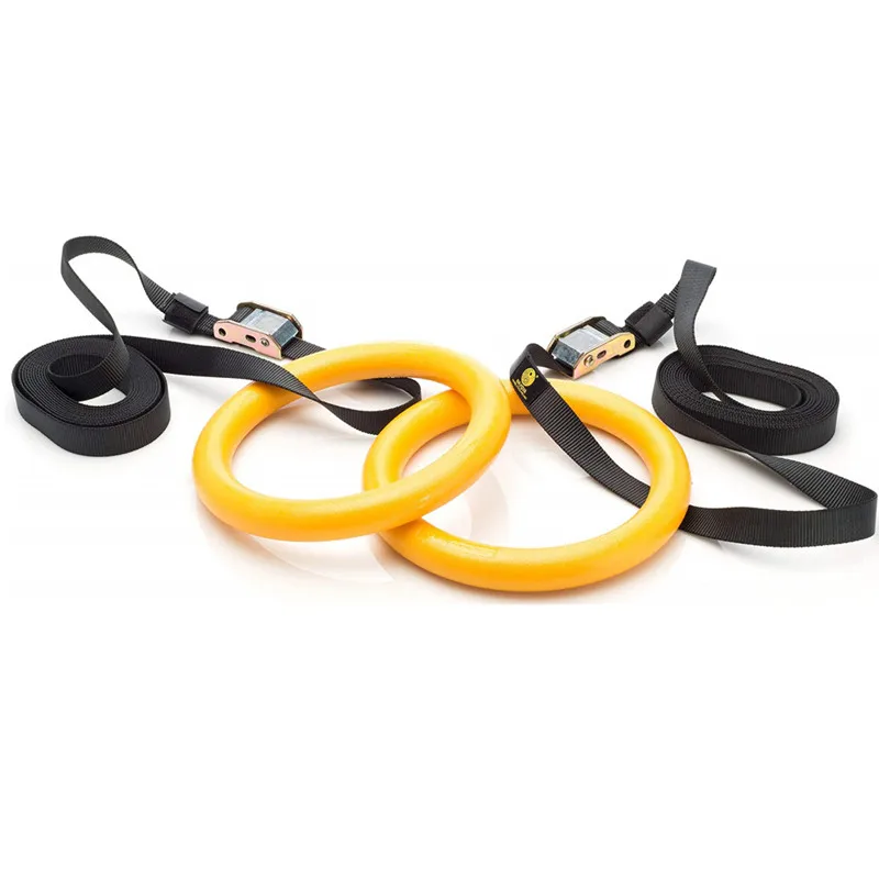 ABS Gymnastic Rings GYM Ring with nylon straps Fitness Training Dia28mmTraining Gymnastic Gym Rings