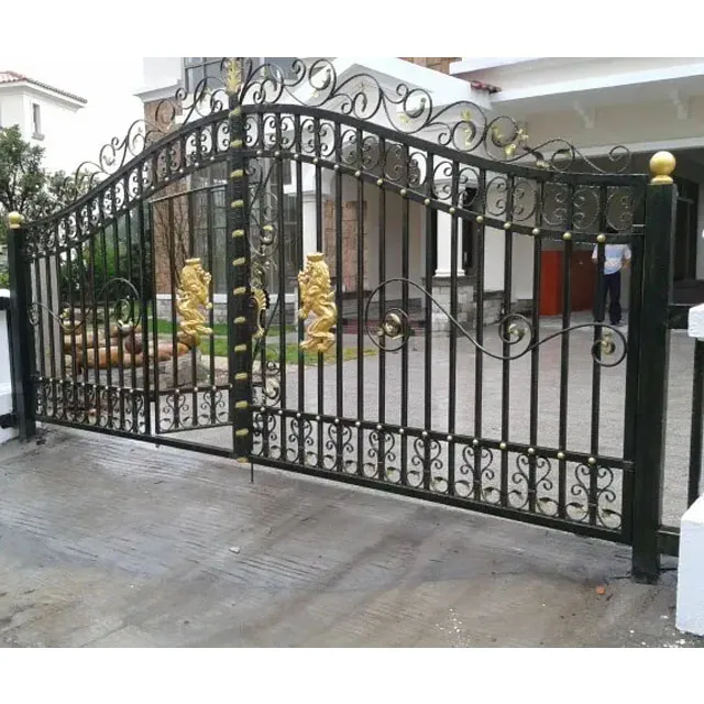 popular design decorative cast aluminum fence and gate ornamental fence cast iron fence gate