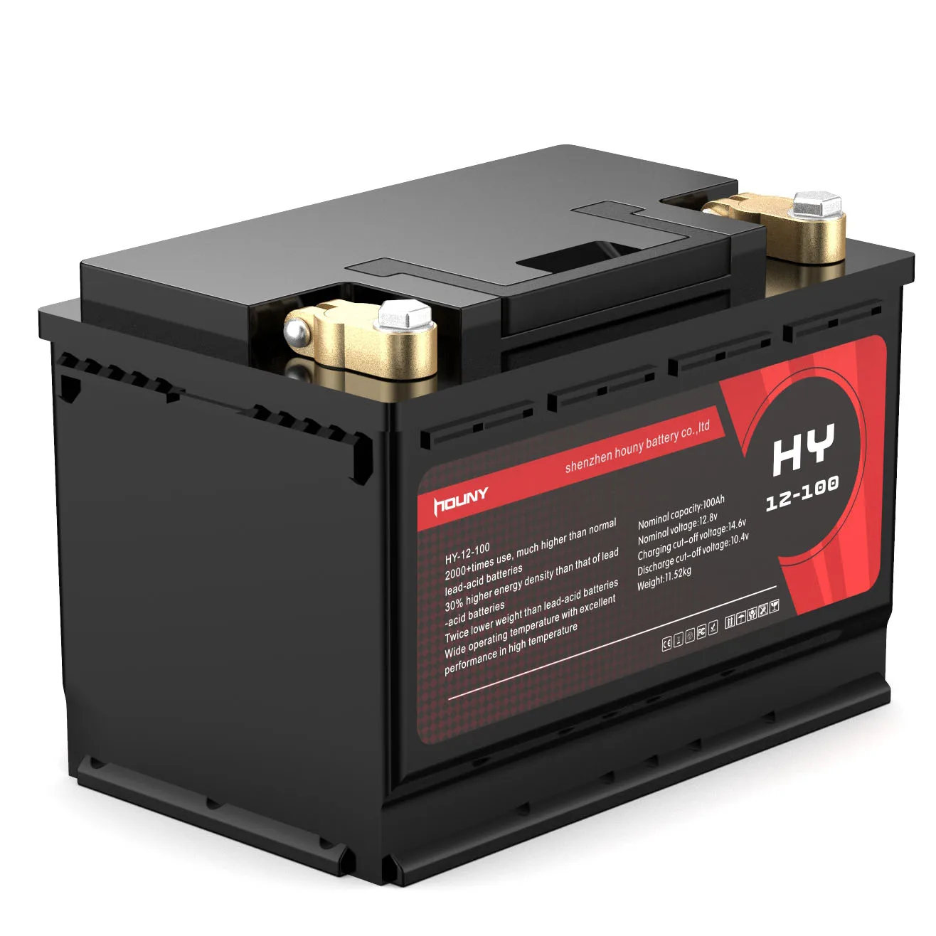 Литий-железо-фосфатный Аккумулятор lifepo4 12 В 100 Ач для солнечной системы RV электрический автомобиль скутер мотоцикл Лодка