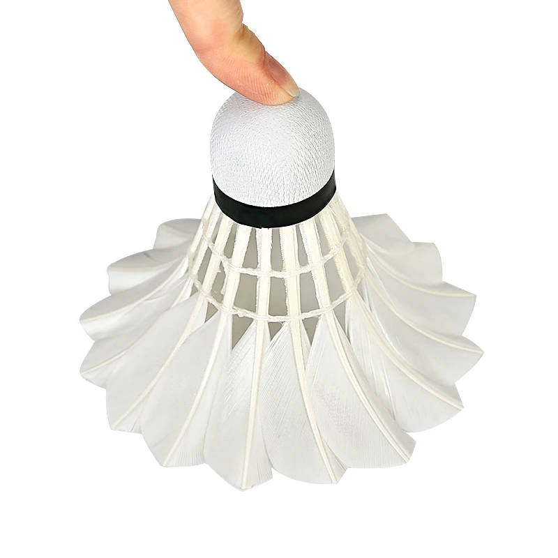 Прочные односторонние воланы для бадминтона WHIZZ ZE6 с гусиными перьями для любителей и профессиональных игроков