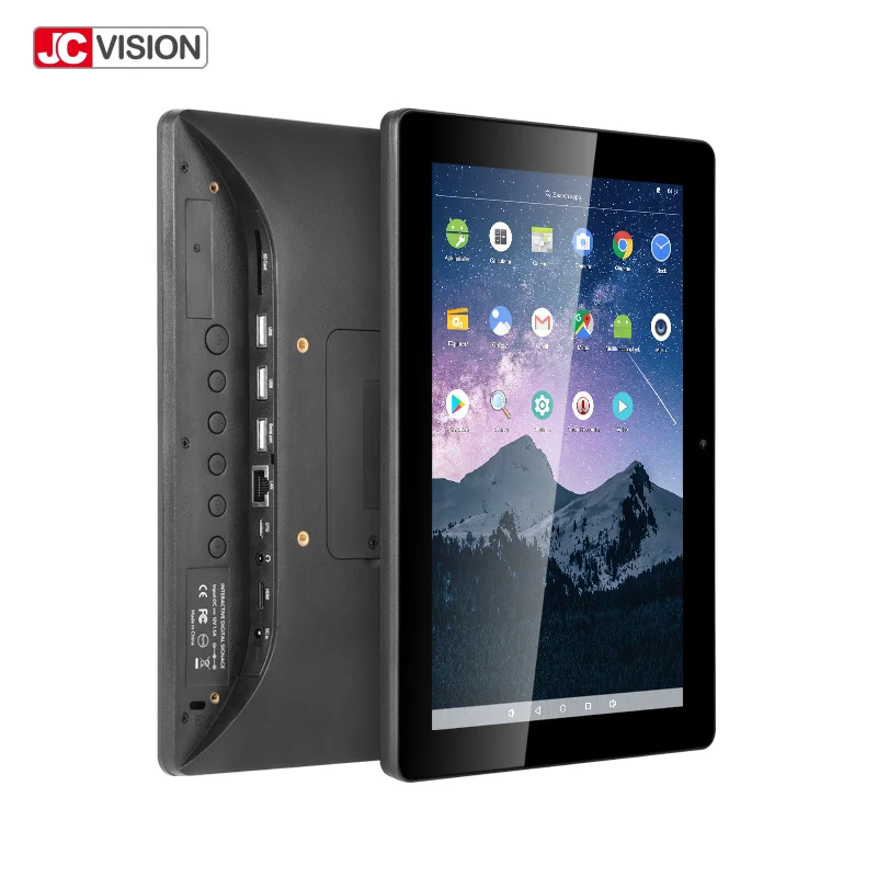 JCVISION 10.1 inch POE Advertising Display Meeting Room Display Smart Android Media Player Tablet Advertising Display