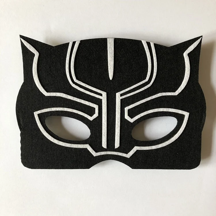 Black Panther Masks For Kids Pack of 20 Party Favors Supplies Birthday Reusable Eco Friendly Felt Masks