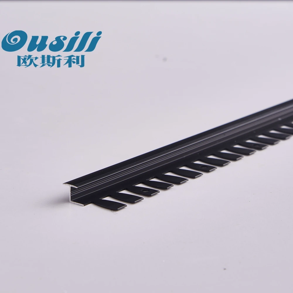 Prolink Metal YJ-D33 Gold Silver Color Aluminum Floor Inlay Strips Ceramic Corner Edge Tile Trim for Wall Floor Decoration