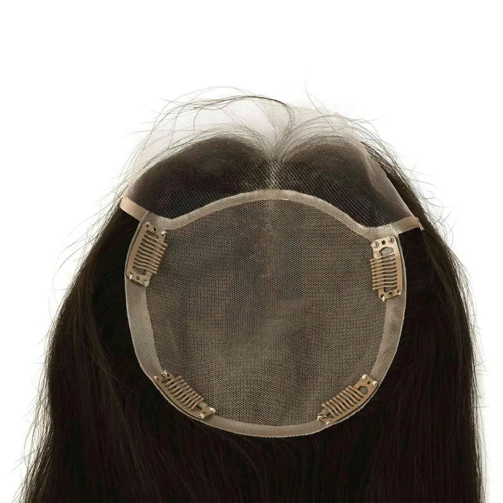 
Neitsi 20iNCH 6x6.5 straight hair cuticle aligned virgin european human hair toppers top hair pieces for women 