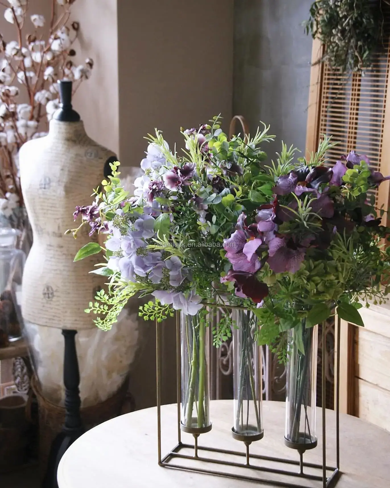 Gold Taper Candle Holder Centerpiece for Wedding