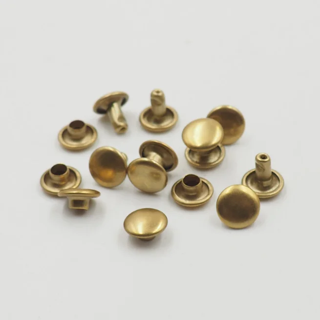 8 мм 10 декоративные заклепки латунные двойные и шпильки для сумок/кожи/ремня