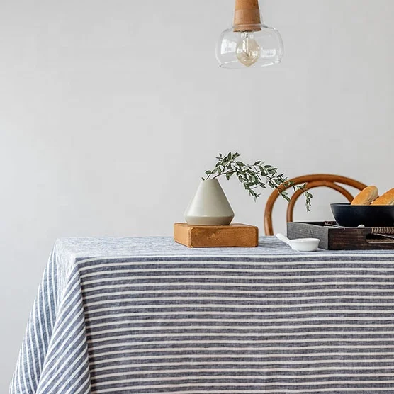 Rectangular luxury Stonewashed Natural Wedding 100% cloth table linen