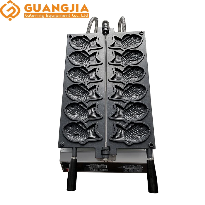 Digital Panel Stainless Steel Fish Shape Taiyaki Waffle Maker Machine Mini Electric Household Fish Waffle Machine