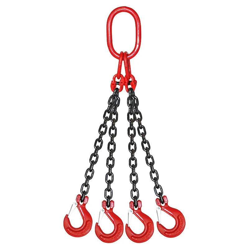 G80  Single/Two/Three/Four Legs Adjustable Chain Sling for Cargo Lifting
