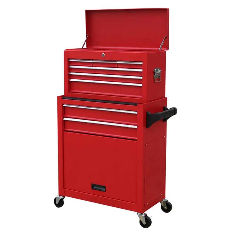 Metal Tool Cabinet Workshop Professional Steel Tool Chest Tool Storage Cabinets Set With Drawers