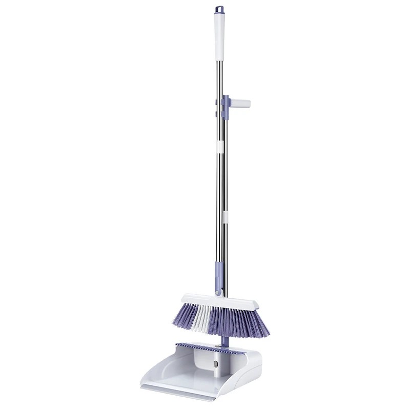New Arrival Purple Color Multifunction Long Handled Stand Brooms & Dustpans