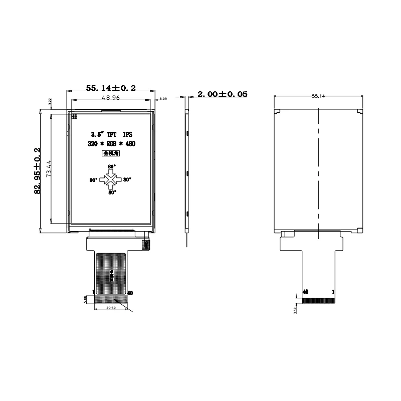 Polcd Manufacturer Wholesale 320*480 Resolution St7796s Tft Lcd Module