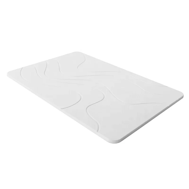 Wholesale Customize Super Absorbent Non-Slip Diatomite Earth Stone Bath Mats Quick Dry Natural Diatomaceous Earth Bath Mats
