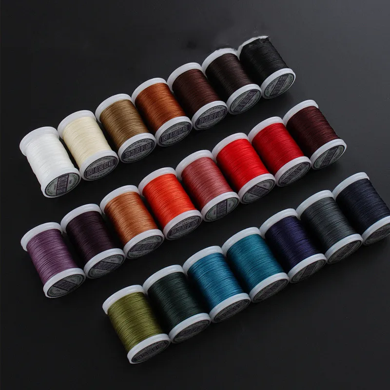 0.4MM Round Wax Thread Without Strands And Lint-free 120M Hand-stitched Polyester Handmade DIY Leather Thread