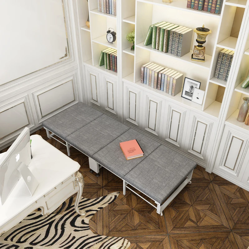 High Quality Metal Frame Folding Bed Extension Single Foldable Fabric Bed